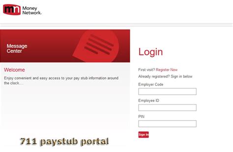 If you have not previously logged in to the portal, you will need a registration code from your employer. . 7 11 pay stub portal